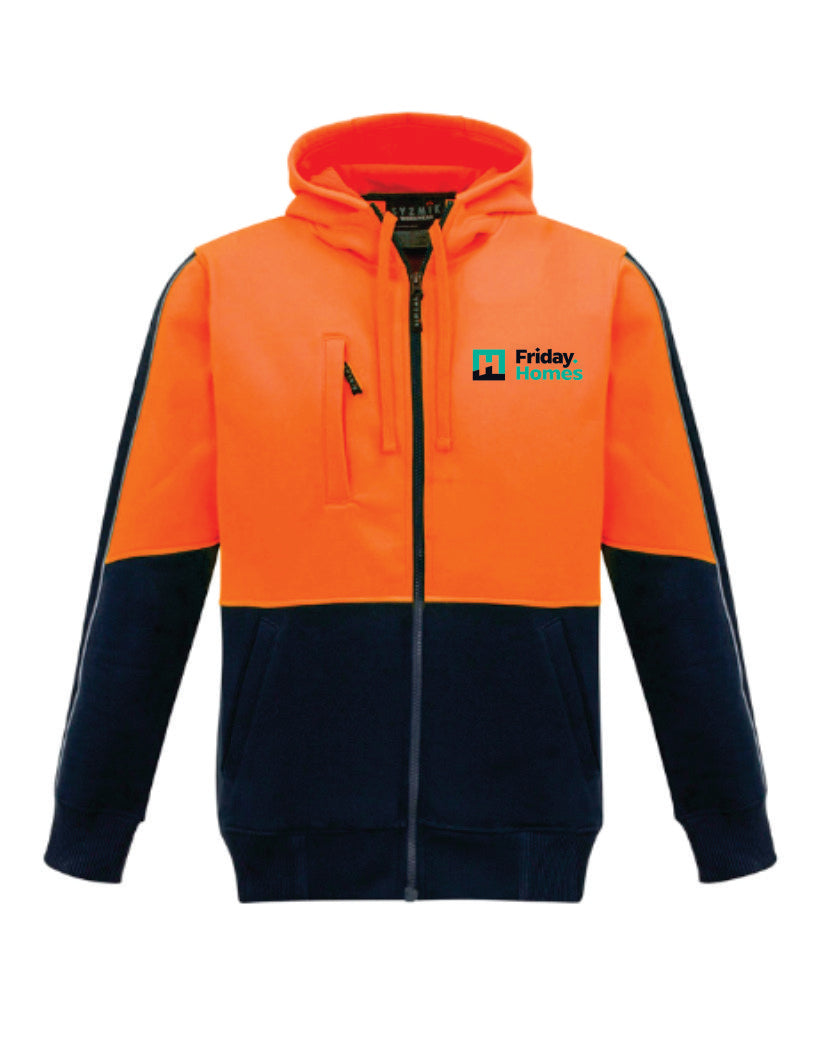 Friday Homes Hi Vis Full Zip Hoodie