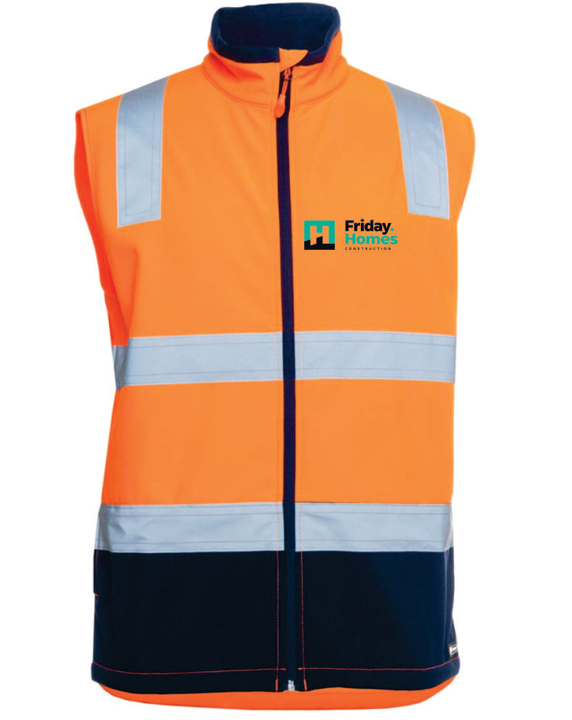 Friday Homes Winter Hi Vis Three Layer Softshell Vest
