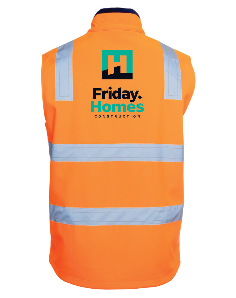 Friday Homes Winter Hi Vis Three Layer Softshell Vest