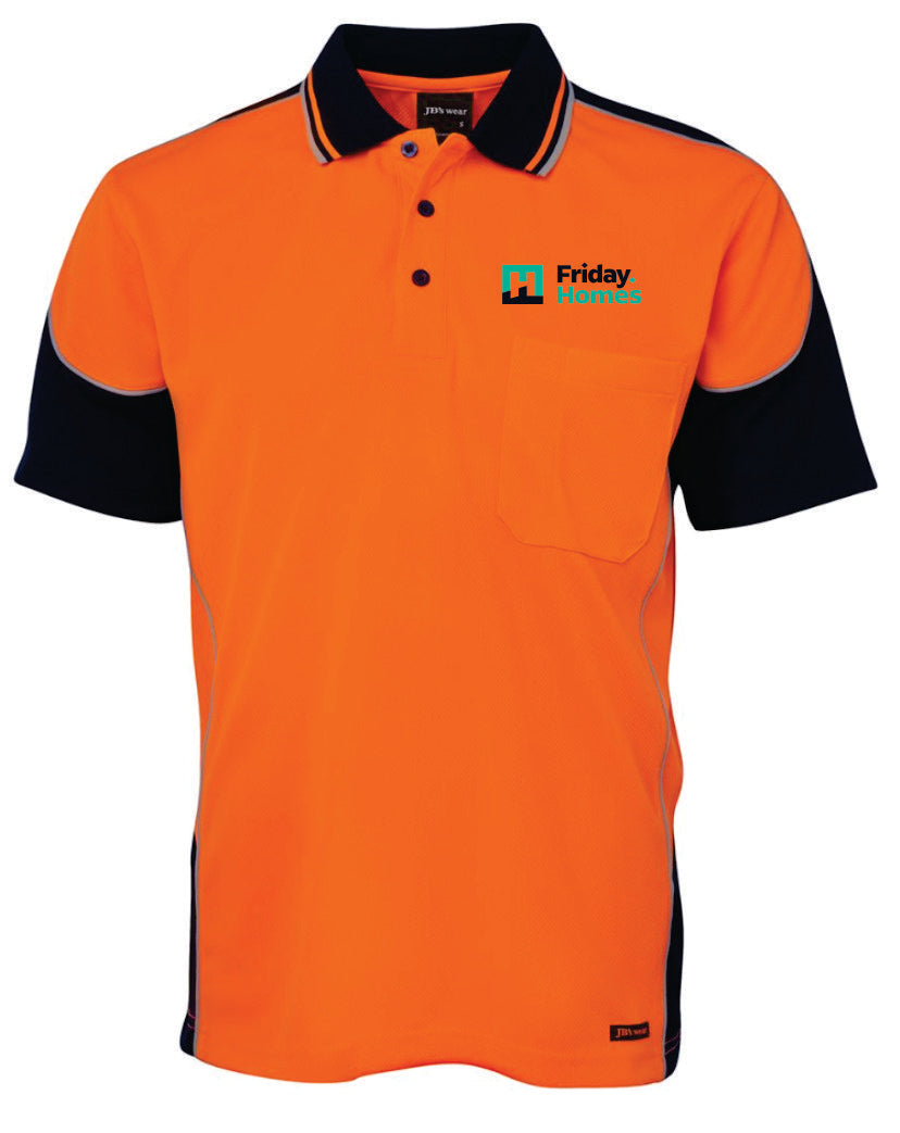 Friday Homes Hi Vis Contrast Piping Polo