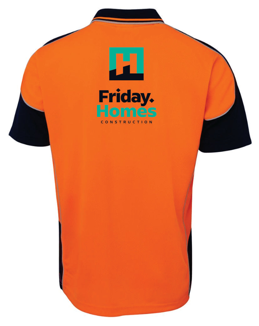 Friday Homes Hi Vis Contrast Piping Polo