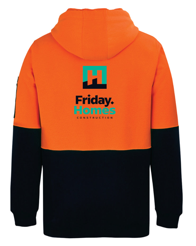 Friday Homes Hi Vis 1/2 Zip Hoodie
