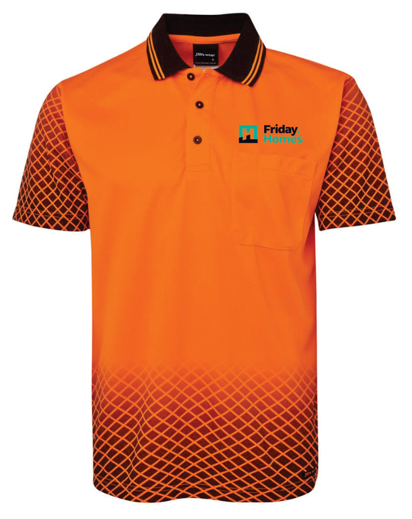Friday Homes Hi Vis Net Sub Polo