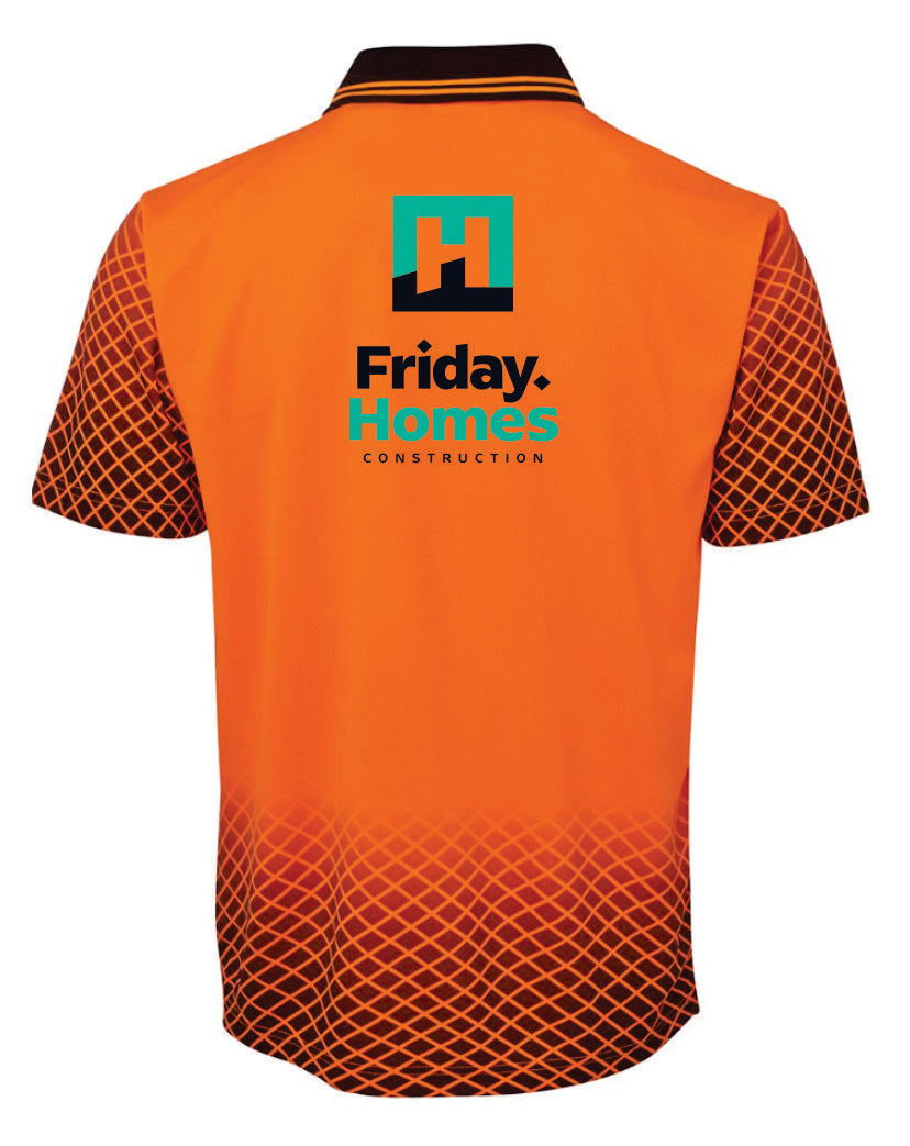 Friday Homes Hi Vis Net Sub Polo