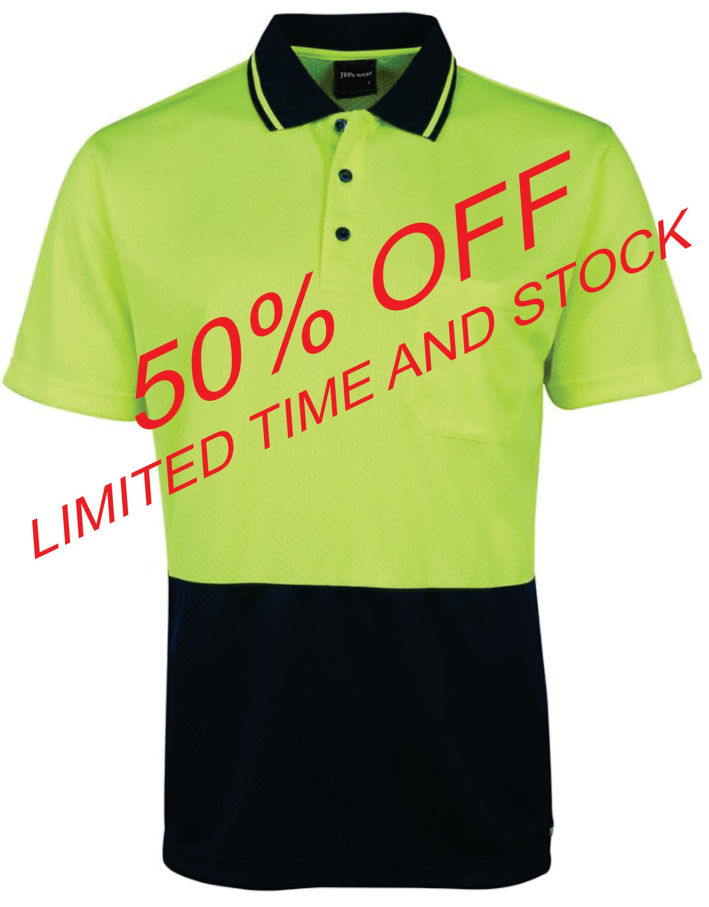 HI VIS JACQUARD NON CUFF POLO
