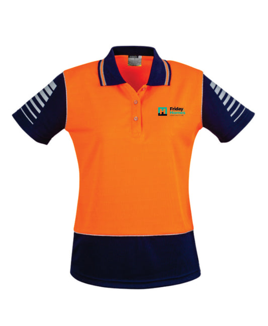 Friday Homes Women's Hi Vis Zone Short Sleeve Polo