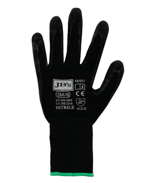 Bidfood Black Nitrile Breathable Glove